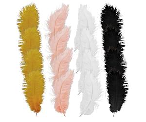 COACOM 12 Piezas De Plumas De Avestruz, Accesorios De Plumas De Artesanía De Bricolaje, Suave, Suave, Multicolor, Decoración De La Fiesta De Bodas.