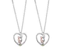 COACOM 2 Cadenas De Abrazos De Madre E Hija, Accesorios De Temática Familiar, Collares Sencillos para Mujer, Regalos Conmemorativos Navideños.