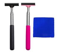 COACOM 2 limpiaparabrisas para espejo retrovisor de coche con 1 paño de limpieza, limpiador de espejo retrovisor retráctil, limpiador de ventanas de coche, mini accesorios para diferentes limpieza de