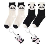 COACOM 2 Pares De Calcetines De Panda, 2 Coles De Panda, Lindo Patrón De Panda, Calcetines De Felpa Tridimensionales En 3D, Regalos De Panda, Adecuados para Familiares Y Novias.