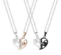 COACOM 2 Pares De Collares Magnéticos En Forma De Corazón, Joyas Románticas para Hombres Y Mujeres, Regalos para El Día De San Valentín, Ropa Informal Diaria Y Accesorios A Juego.