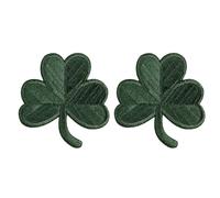 COACOM 2 Piezas Bordadas con Tela De Trébol, Manchas De Tela Simples Y Versátiles, Accesorios De Ropa Y Se Pueden Usar En Sombreros, Ropa Y Mochilas.