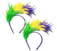 COACOM 2 Piezas De Diademas De Plumas, Diademas Retro De Personalidad, Accesorios De Ropa De Fiesta, Diademas Creativas, Diademas Divertidas.