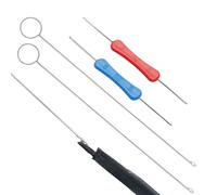 COACOM 2 Piezas De Ganchillo De Lengua Larga, 2 Piezas De Ganchillo De Lana De Dos Cabezas, Ganchos De Trenza De Costura con Cerraduras, Herramientas De Tejer para Suéteres.