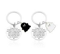 COACOM 2 Piezas De La Amistad De Acero Inoxidable, Llavero Mejor Amigo, Llavero Divertido, Regalo De Mejor Amigo, Regalo De Amistad.