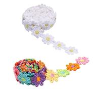 COACOM 2 Rollos De Cintas De Flores, Cintas Bordadas, Cintas Decorativas, Materiales De Costura De Ropa, Se Pueden Usar para Accesorios para El Cabello, Ropa, Cortinas.
