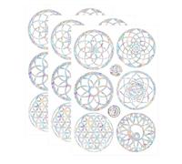 COACOM 3 Hojas De Calcomanías Electrostáticas Mandala, Pegatinas De Ventana De Colisión Protegidas, Pegatina De Vidrio De La Ventana Manual No Especificada por Bricolaje.