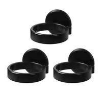 COACOM 3 Piezas De Secador De Pelo Negro, Soporte De Plástico, Soporte De Rodamiento De Pared, Suministros De Baño, Accesorios para Secadores De Pelo.