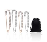COACOM 4 Broches De Joyería Exquisitos Y 1 Bolsa De Almacenamiento, Alfileres De Decoración para Cenas, Accesorios De Moda para Mujer, Accesorios A Juego para Ropa De Fiesta.