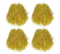 COACOM 4 Piezas De Bolas De Flores Doradas Brillantes, Accesorios De Vítores, Suministros De Eventos Deportivos, Suministros De Porristas Y Accesorios De Baile.