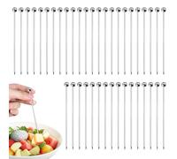 COACOM 40 Letreros De Frutas, Letreros De Frutas De Acero Inoxidable, Letreros Creativos De Frutas, Letreros De Cócteles, Herramientas De Cocina, Letreros De Comida.