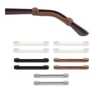 COACOM 5 pares de almohadillas antideslizantes para gafas, cómodos accesorios de silicona para evitar que las gafas se resbalen de la nariz, Negro , Talla única