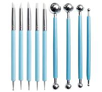 COACOM 9 Piezas De Pluma De Perforación De Punto De Doble Cabeza Azul, Juego De Herramientas De Modelado Creativo, Escultura De Cerámica Suave De Arcilla Artística De Bricolaje.