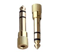 COACOM Adaptador De Audio De 2 Piezas, Adaptador De Conector para Auriculares, Macho De 6, 5 Mm A Hembra De 3, 5 Mm, Adecuado para Instrumentos Musicales, Auriculares, Teléfonos Inteligentes.