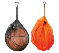 COACOM Bolsa Cole De Bolsa De Red De Baloncesto De 2 Piezas, Almacenamiento Portátil con Gancho, Práctico, Resistente Al Desgaste Y Plegable, Conveniente para Todo Tipo De Deportes De Pelota.