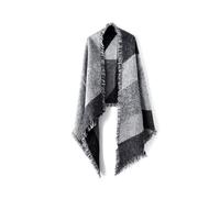 COACOM Bufanda de Cuadros Escoceses, Cálida Manta de Tartán, Regalo Para Mujeres, Gris, 200cm*70cm