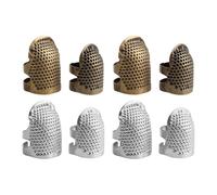 COACOM Dispositivo De Dedal De Metal Ajustable De 8 Piezas, Cubierta Protectora Tejida para Los Dedos, Cubierta para Los Dedos Cosida A Mano, Adecuada para Bordar, Bricolaje Hecho A Mano.