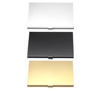 COACOM Estuche para Tarjetas De Visita De Metal De 3 Piezas, Caja De Almacenamiento De Tarjetas De Visita Perdidas, Portátil Y Ultrafino, Universal para Hombres Y Mujeres.