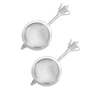 COACOM Filtro De Té De Acero Inoxidable De 2 Piezas, Tamiz De Embudo De Metal Multifuncional, Malla Fina, Reutilizable, Filtro De Cocina.