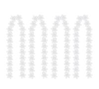 COACOM Flores Bordadas con Cuentas Blancas De 4 Yardas, Hilo Oracle De Doble Capa, Exquisito Cinturón De Tela Floral De Boda, Cinturón Decorativo De Ropa De Costura De Costura De Bricolaje.