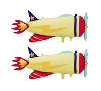 COACOM Globos En Forma De Avión De 2 Piezas, Globos De Aluminio, Juguetes Inflables para Niños, Diseño De Escena De Fiesta, Globos De Diseño Creativo.