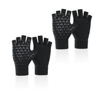 COACOM Guantes Térmicos Sin Dedos de Punto Negro - Antideslizantes para Pantalla Táctil, Unisex para Conducción y Accesorios de Invierno