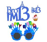 COACOM Inserto De 1 Tarjeta De Cumpleaños Y 1 Gafas De Cumpleaños, Inserto De Tarjeta Creativa Y Divertida, Decoraciones De Pasteles, Suministros De Fiesta De Cumpleaños.