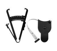 COACOM Juego De Calibrador De Medición De Grasa De 4 Piezas con Báscula, con Cinta Métrica, Herramienta De Medición para Pinzas De Grasa Negras, Adecuada para Adelgazar para Hombres Y Mujeres.
