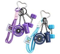 COACOM Mini Llavero Creativo De Fitness De 2 Piezas, Cole De Taza De Agua con Mancuernas, Cole De Mochila De Fitness, Unisex.