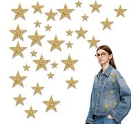 COACOM Parches De Diamantes De Imitación De Estrella De Cinco Puntas De 30 Piezas, El Estampado En Caliente Es Un Adorno De Ropa Simple, Conveniente Y Firme, Brillante Y Llamativo, Etc.