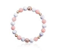 COACOM pulsera de perlas de cristal rosa natural, reduces el estrés y alivia la ansiedad, accesorio de moda para mujer, regalo adecuado, 19x0.8 cm