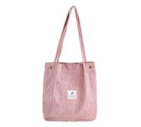 COACOM Tema: 1 bolso de pana para mujer, bolso de pana para mujer, bolso de mujer de gran capacidad, bolso de hombro, bolso de la compra, bolso de lona (rosa), Rosa.