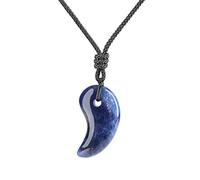 COAI Collar Ajustable con Colgante Magatama de Sodalita para Hombres y Mujeres