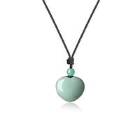 COAI Collar Ajustable para Mujer con Colgante Corazón de Aventurina