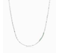 COAI Collar de Hombre y Mujer con Cuentas de Heishi en Howlita y Aventurina 65cm