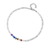 COAI Collar Gargantilla de Labradorita Piedra Natural y Piedras Chakras