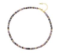 COAI Collar Gargantilla para Mujer con Cuentas de Heishi de Rodonita Piedra Natural