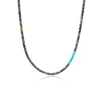 COAI Collar para Hombre y Mujer con Cuentas de Heishi de Labradorita 65cm