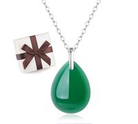 COAI Collar para Mujer de Plata de Ley con Colgante Gota de Agua de Piedra Labradorita Natural