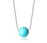 COAI Collar para Mujer de Plata y Colgante Cuenta de Amazonita