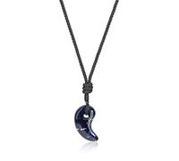 COAI Collar Unisex Ajustable con Colgante Magatama de Sodalita