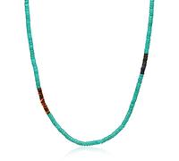 COAI Collar Unisex con Cuentas de Heishi de Turquesa Sintética 55cm