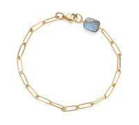 COAI Pulsera de Acero Inoxidable Chapado en Oro y Labradorita para Mujer