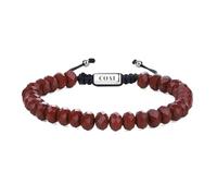 COAI Pulsera de Hombre de jaspe Rojo, Pulsera de Abalorios Rojos para Hombre Ajustable