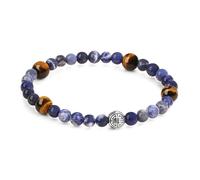 COAI Pulsera Hombre Piedras Naturales, Pulsera Ojo de Tigre y Sodalita M