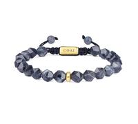 COAI Pulsera para Hombre de Labradorita, Pulsera de Cuentas Irregulares Facetadas de Piedra Natural para Hombre