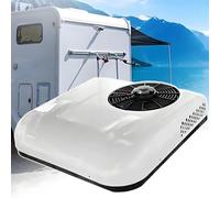 COAKUE Aire Acondicionado de Techo para Coche de bajo Ruido, Unidad de Aire Acondicionado silenciosa de Baja Potencia de 12V/24V para autocaravanas, Camiones y autocaravanas White-12V
