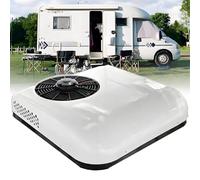 COAKUE Aire Acondicionado silencioso de Baja Potencia para autocaravanas, Aire Acondicionado eléctrico de Techo para Camiones/automóviles, 12V/24V CC, Control Remoto Incluido White-24V