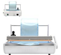 COAKUE Máquina de Sellado térmico médico, máquina de Sellado de Embalaje médico, selladora de Acero Inoxidable de 250 mm de Ancho de Sellado con Corte de Doble Borde para Uso en Laboratorios médicos.