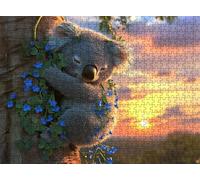 Coala Animal Puzzle de 4000 Piezas, Juego de Mesa Familiar de Madera - Rompecabezas Adultos para Toda La Familia, Rompecabezas Educativo DIY y Antiestrés - con Mapa de Referencia, 141 x 87 cm f0-553